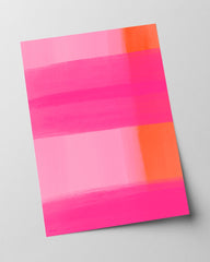 Art Match in Pink & Orange - Abstrakte Linien