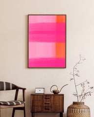 Art Match in Pink & Orange - Abstrakte Linien