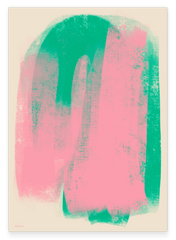 Abstrakter Bogen - Green meets pink texture