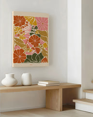 After Hover: Abstrakte Blumen in bunten Herbstfarben