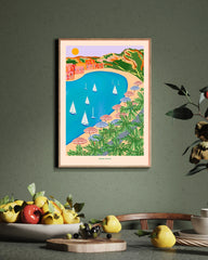 Amalfi Style - Segelboote vor meditteraner Küste