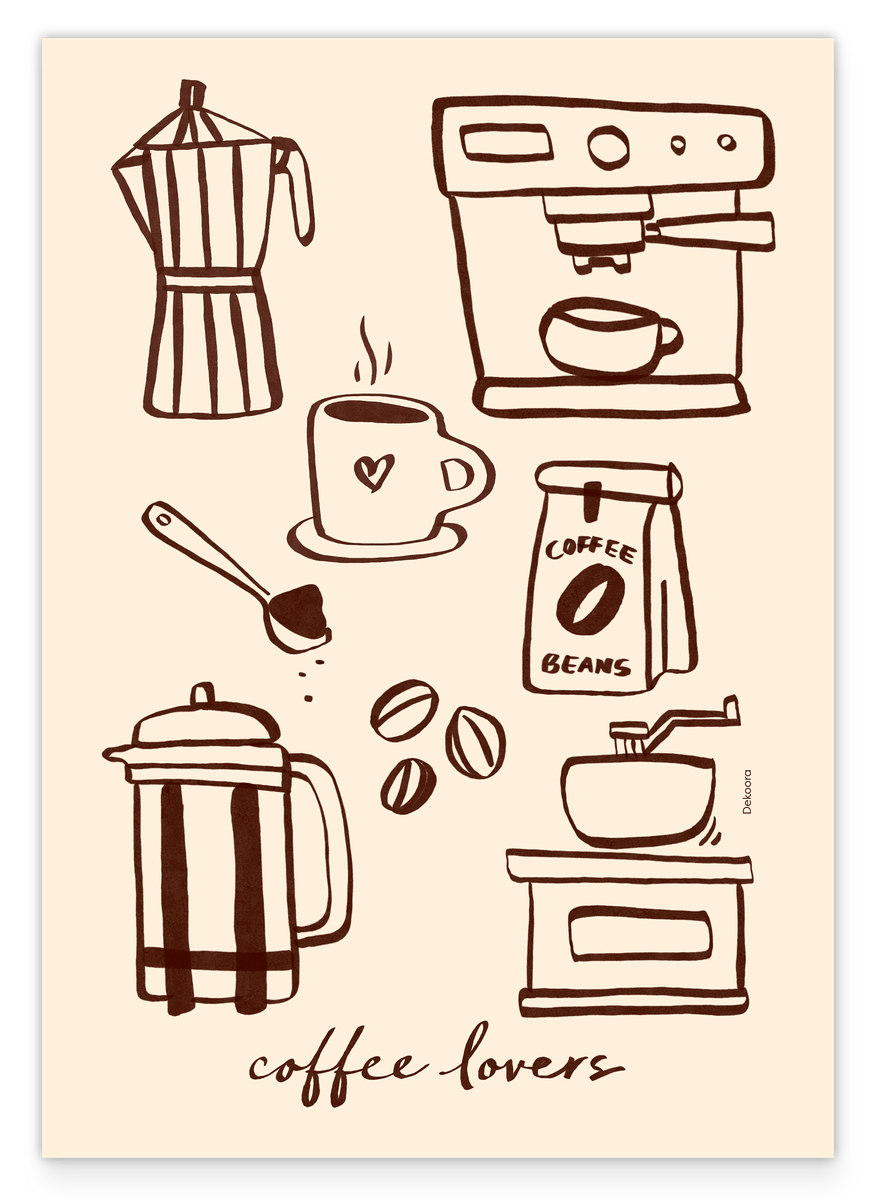Coffee Lovers - Kaffee Illustration modern