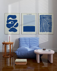 After Hover: Set aus 3 Postern: Abstrakt in Blau