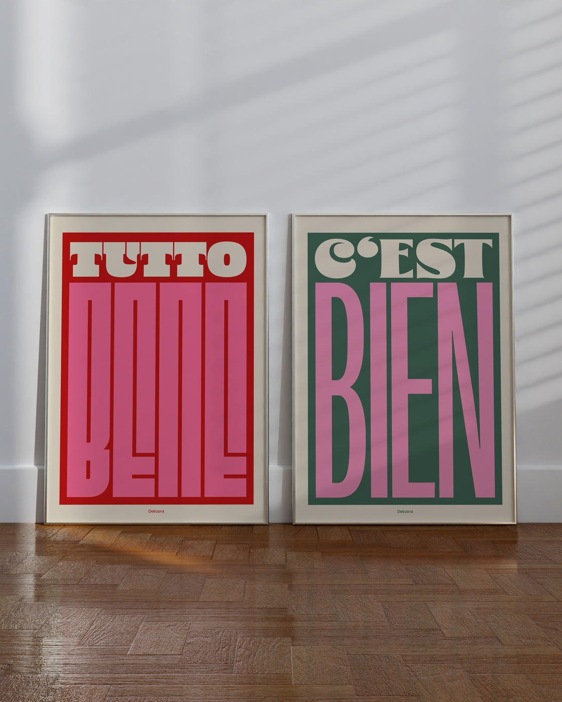 Set aus 2 Postern: Tutto Bene & C'est Bien