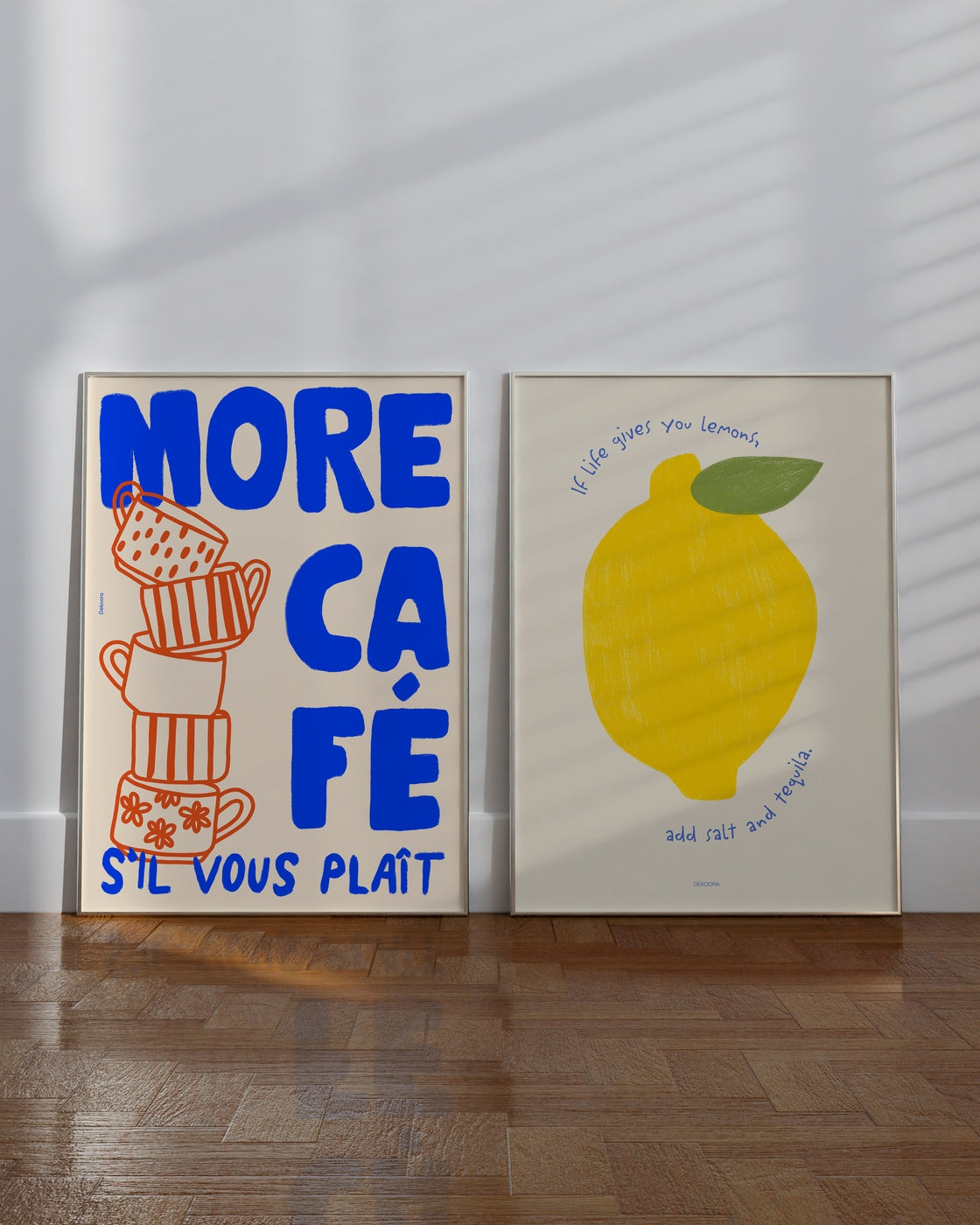 Set aus 2 Postern: Kaffee & Zitrone