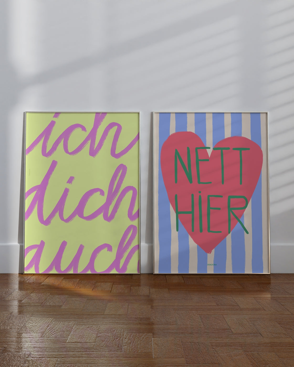 Set aus 2 Postern: Herz Statements