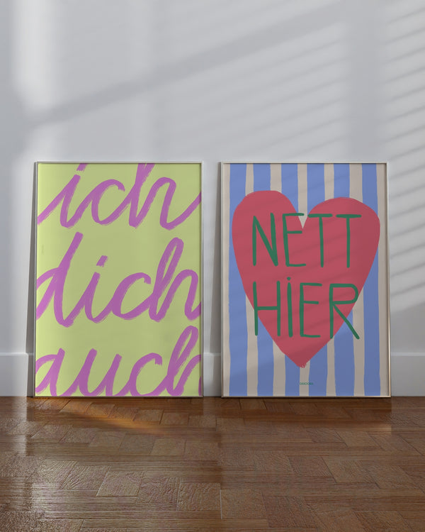 Set aus 2 Postern: Herz Statements