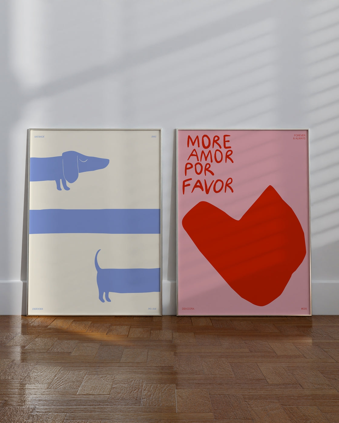 Set aus 2 Postern: Dackel Meets More Amore