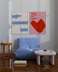 After Hover: Set aus 2 Postern: Dackel Meets More Amore