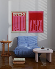After Hover: Set aus 2 Postern: Statements in Pink & Rot