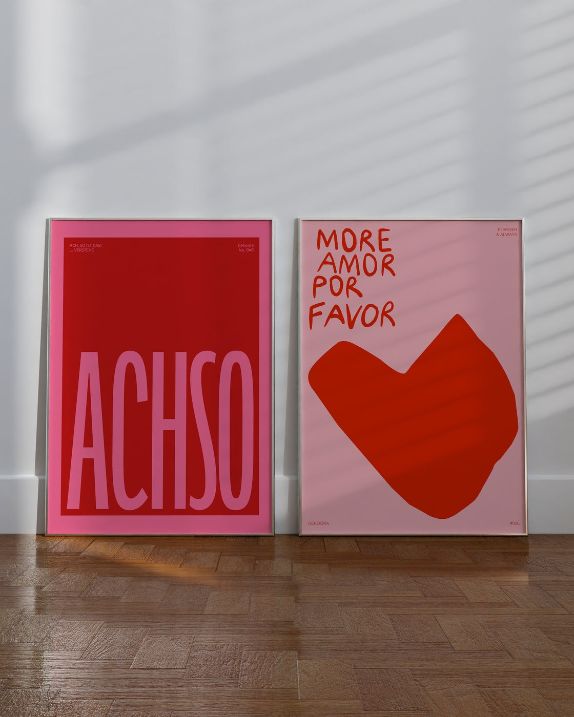 Set aus 2 Postern: Achso & More Amor