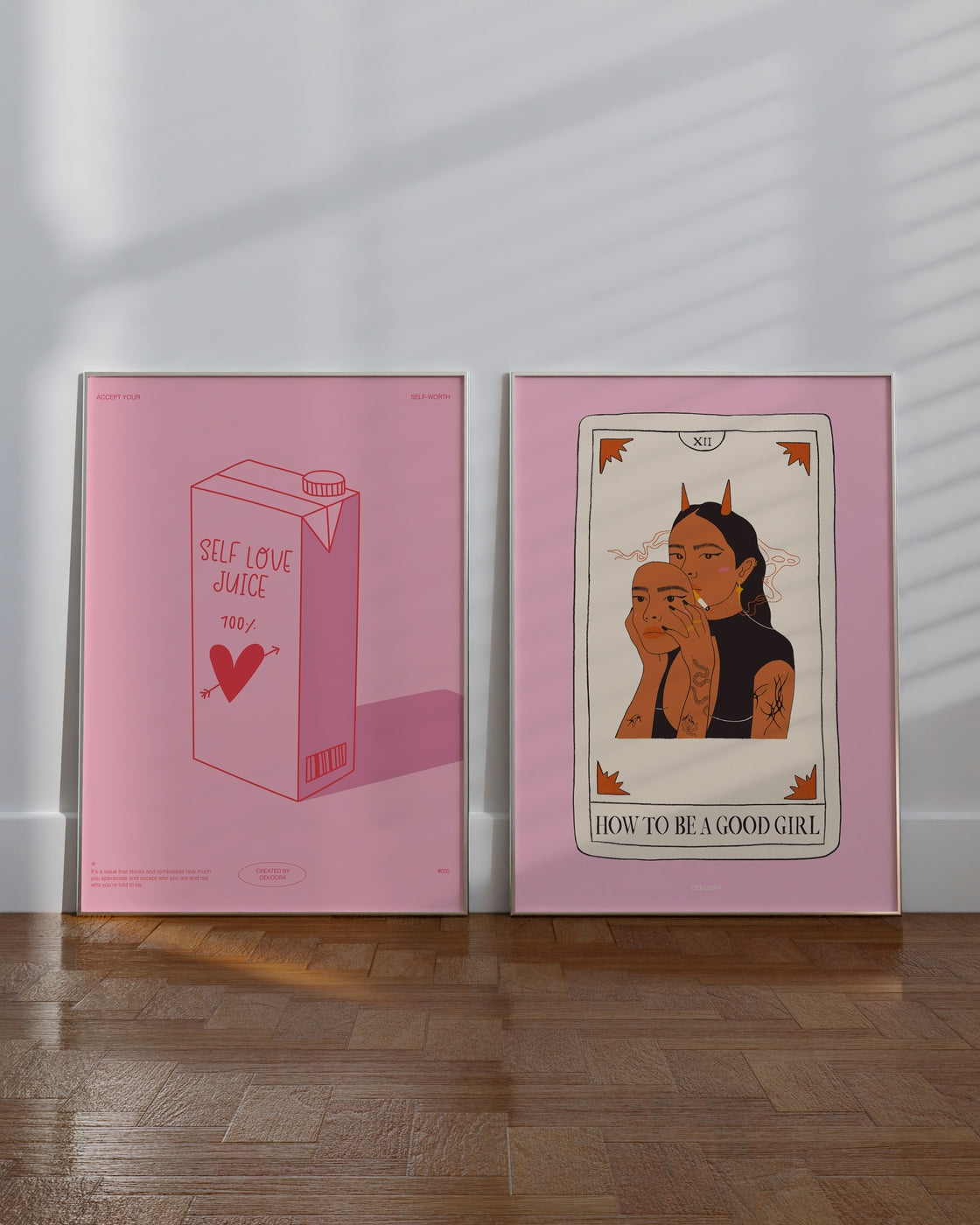 Set aus 2 Postern: Good Girl in Pink