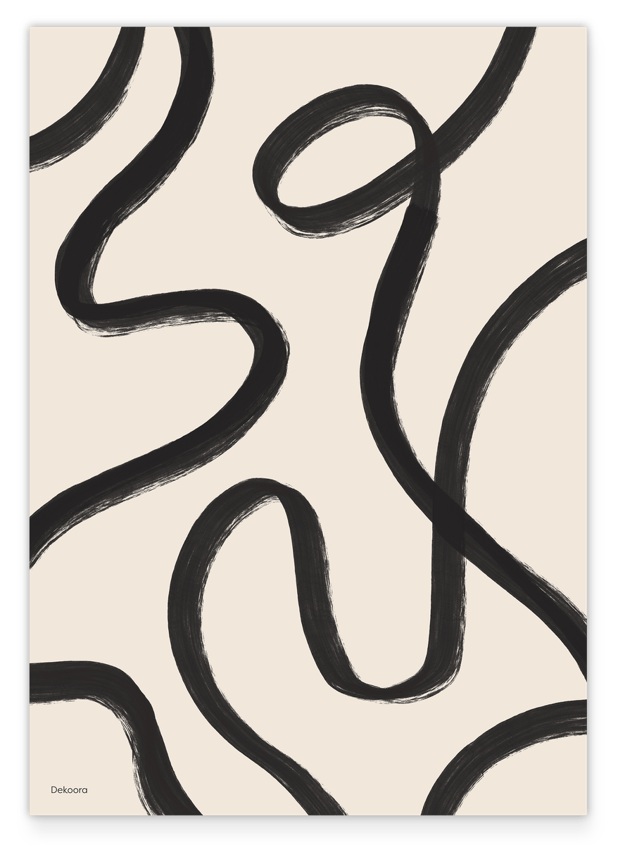 Abstract Minimal Art No. 1 - Schwarz-Weiße Linien