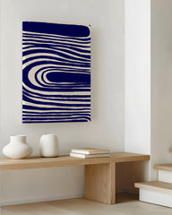 After Hover: Navy Notions No. 2 - Abstrakte Linien in Dunkelblau