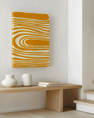 After Hover: Modern Mustard No. 2 - Abstrakte Kunst in Senfgelb