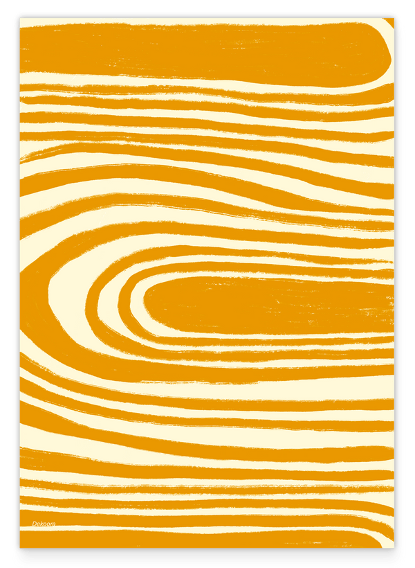 Modern Mustard No. 2 - Abstrakte Kunst in Senfgelb
