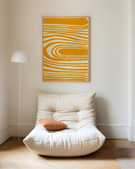 After Hover: Modern Mustard No. 2 - Abstrakte Kunst in Senfgelb