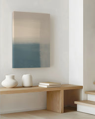 After Hover: Calming Charcoal I - Abstrakte Malkunst in Grau