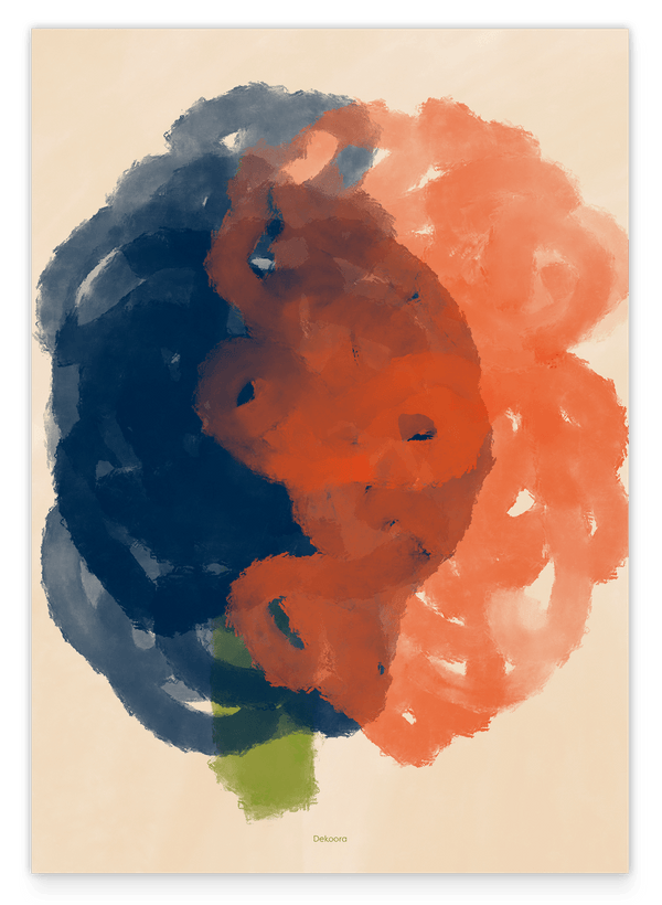 Bold Blooms - Abstrakte Blumenzeichnung mit Kreisen