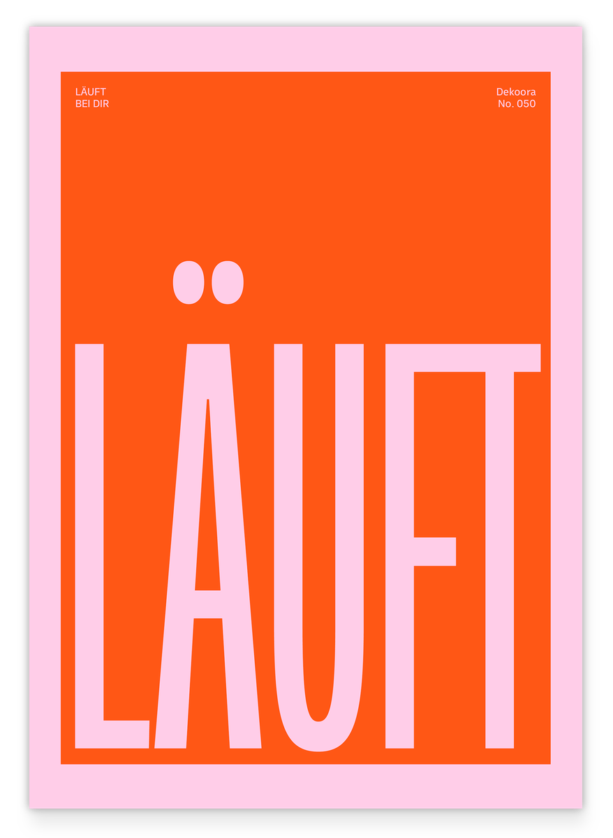 Product image for Spruch "Läuft" in Orange