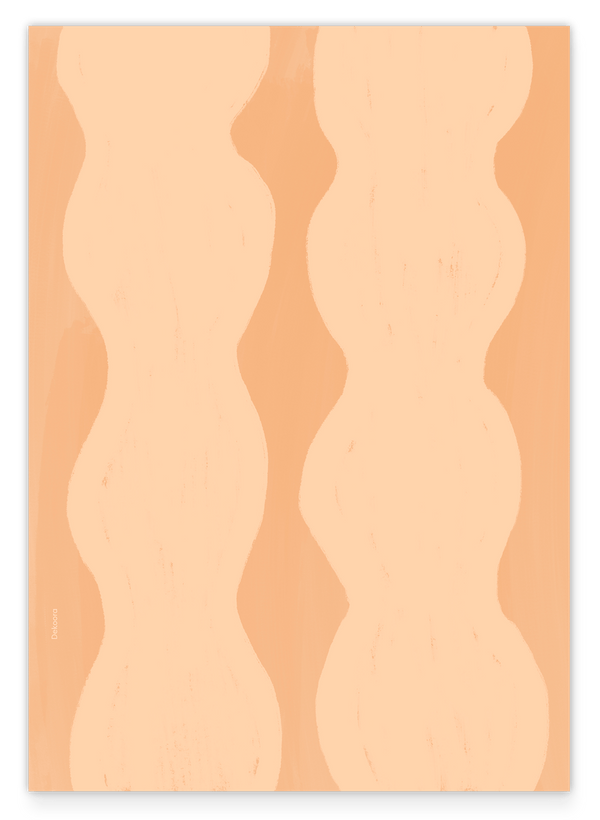 Bubble Braids I - Abstrakte Formen in Blush