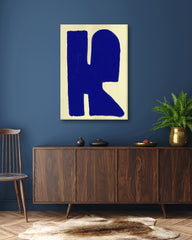 After Hover: Abstrakte Form "Organic Blue "