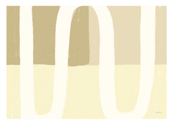 Earthy Elegance: Abstrakte Wandkunst in Beige