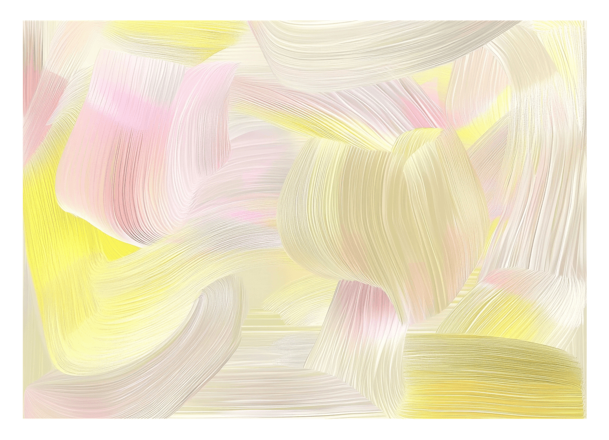 Sunshine Swirls - Abstrakte Pinselstriche in Pastellfarben
