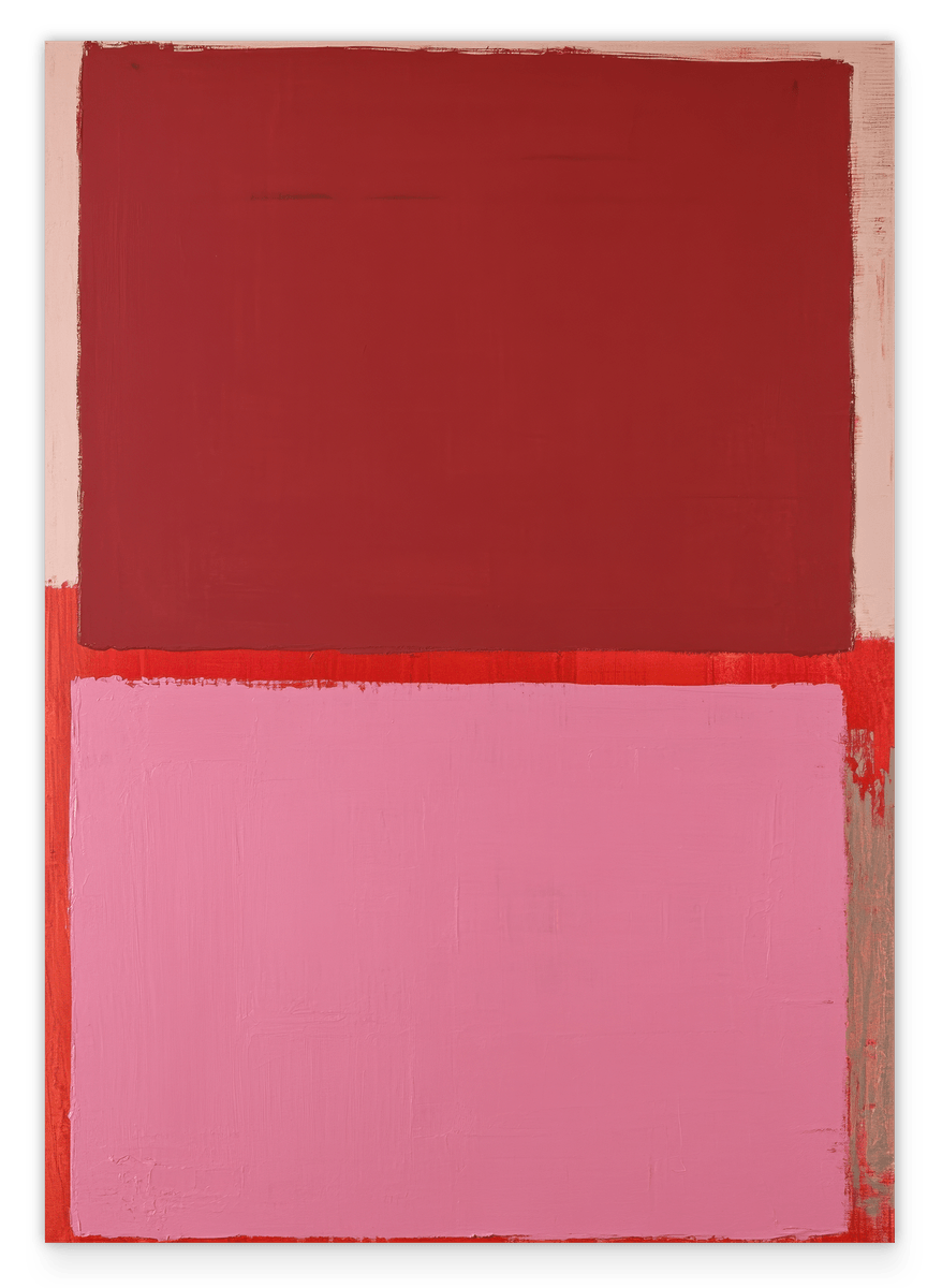 Duo Rojo - Abstrakte Kunst in Rot und Rosa