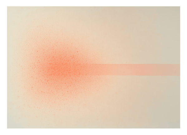 Peachy Poetry - Abstrakte Kunst in Apricot