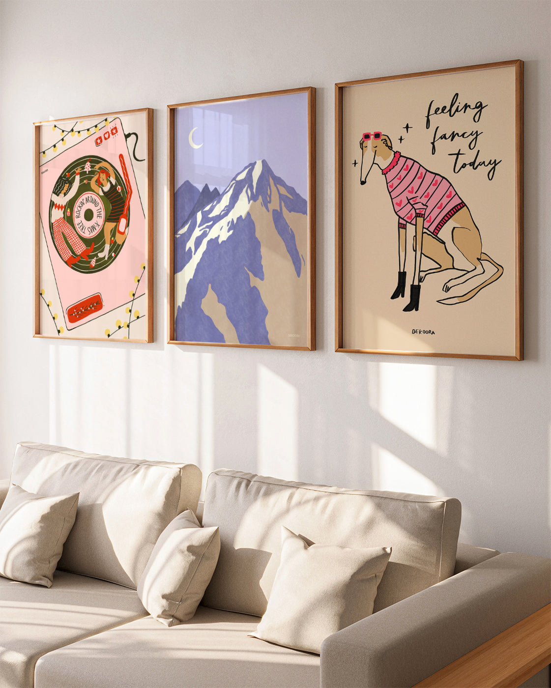 Set aus 3 Weihnachtspostern: Merry Mood Makers