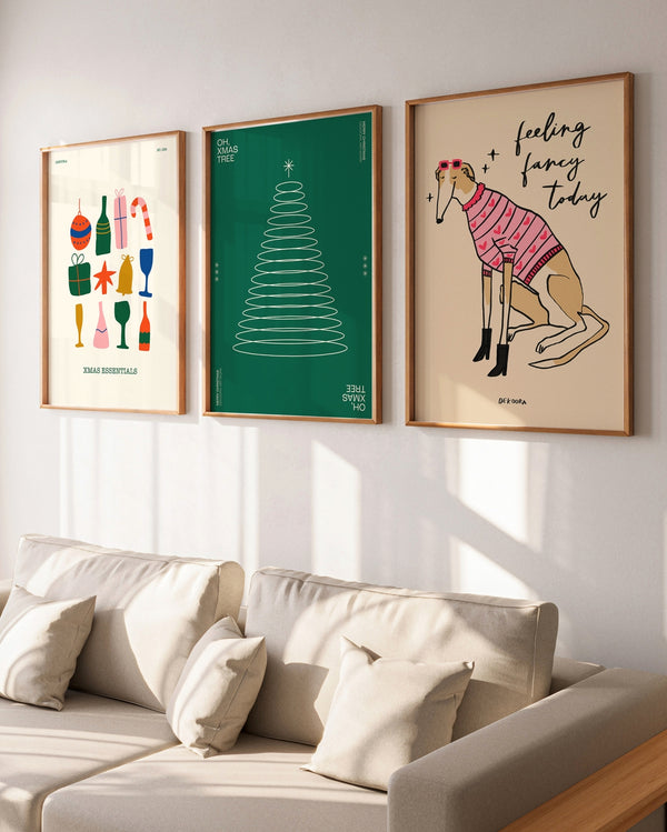 Set aus 3 Weihnachtspostern: Merry Must-Haves