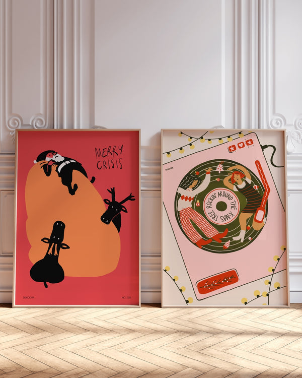 Set aus 2 Weihnachtspostern: Santa's Specials