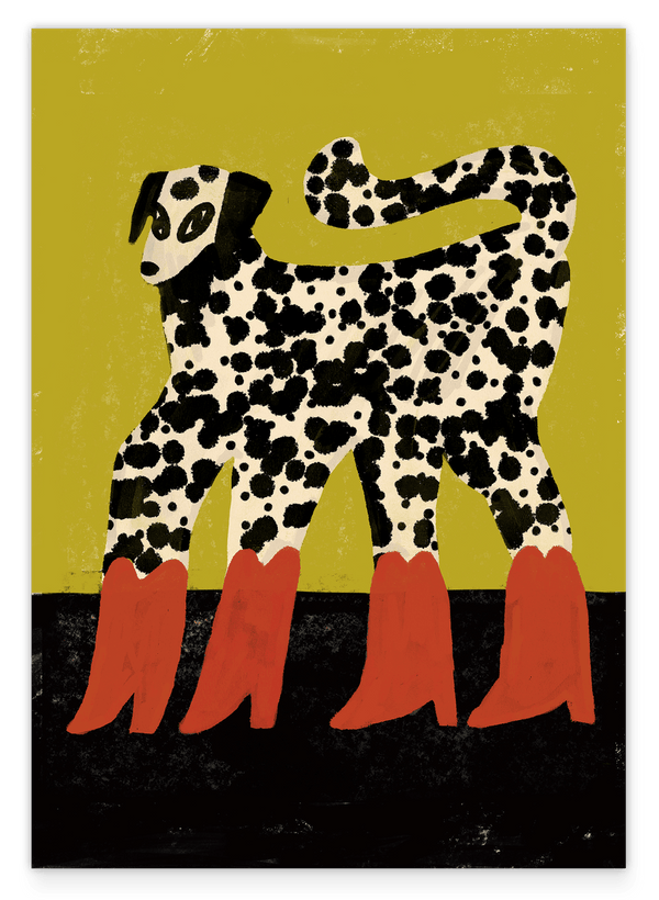 Cute Dogs Boots: Dalmatiner in roten Stiefeln