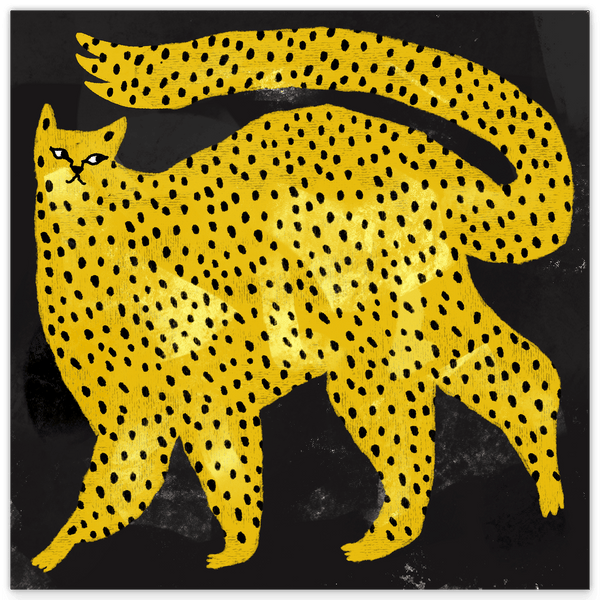 Abstrakter Leopard im Dunkeln