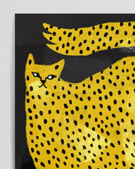 After Hover: Abstrakter Leopard im Dunkeln