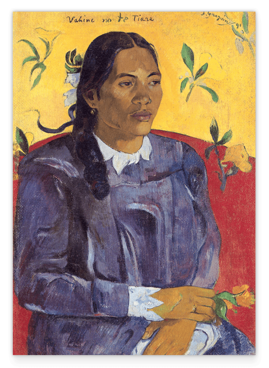 Paul Gauguin - Frau mit Blume