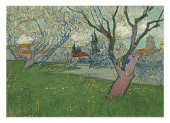 Vincent van Gogh - Blühende Obstgärten Blick auf Arles