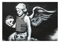 Banksy - Engel mit Totenkopf Death Angel Street Art Graffiti