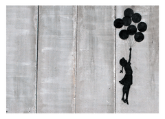 Banksy - Flying Balloons Girl Gaza israelische Mauer Mädchen mit fliegenden Luftballons