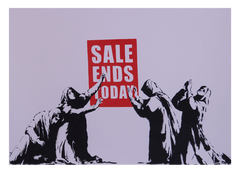 Banksy - Sale Ends Frauen trauern dem Schlussverkauf nach Graffiti Street Style cool stylisch modern