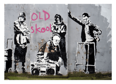 Banksy - Old school skool Alte Männer zelebrieren den "realen" Hip Hop Graffiti-Wandbild cool modern