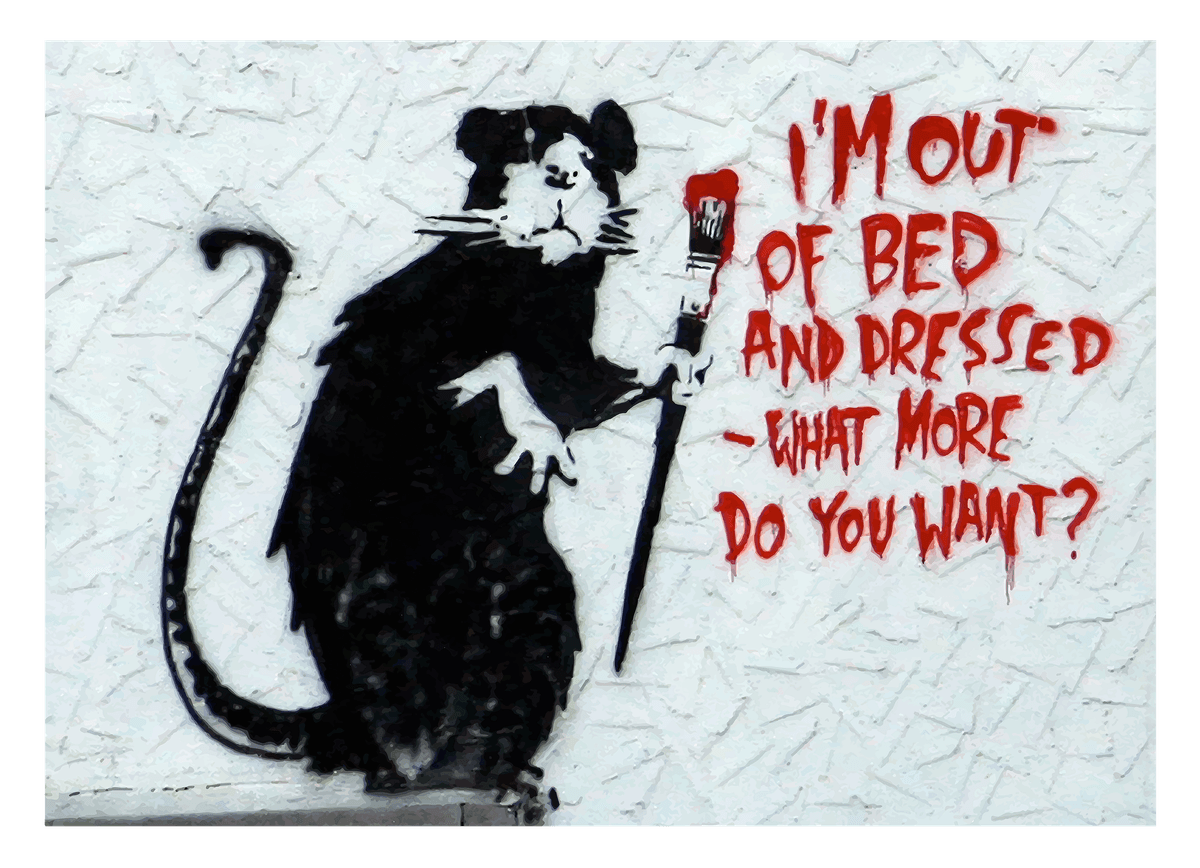 Banksy - Ratte mit Pinsel 