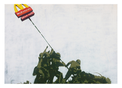 Banksy - Soldaten heben McDonald's Drive In Schild hoch (Soldiers of McDonald's)