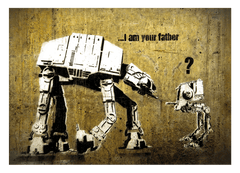 Banksy - AT-ST und AT-AT Star Wars I am your father Ich bin dein Vater