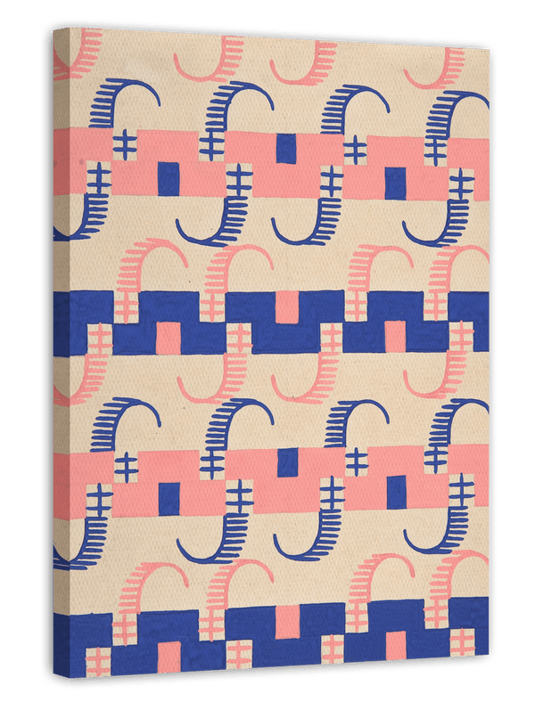 Paul Poiret zugeschrieben - Stoffdesign mit Streifen