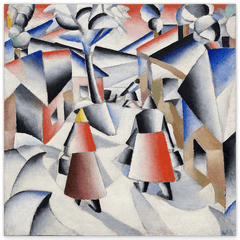 Kazimir Malevich - Morgen im Dorf nach Schneesturm