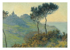 Claude Monet - Die Kirche von Varengeville, untergehende Sonne