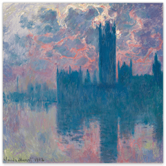 Claude Monet - Das Parlament, Sonnenuntergang (Die Häuser des Parlaments, bei Sonnenuntergang)