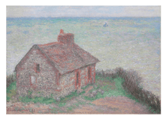 Claude Monet - Das Haus von Douanier, rosa Effekt